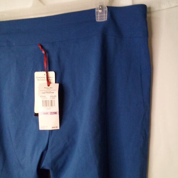Ruby Rd Capri Pants Women 22W 22 Slimming Contour Waistband Blue - Picture 11 of 14